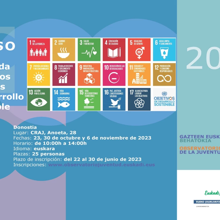 Imagen relacionada de curso agenda 2030 objetivos desarrollo sostenible donostia